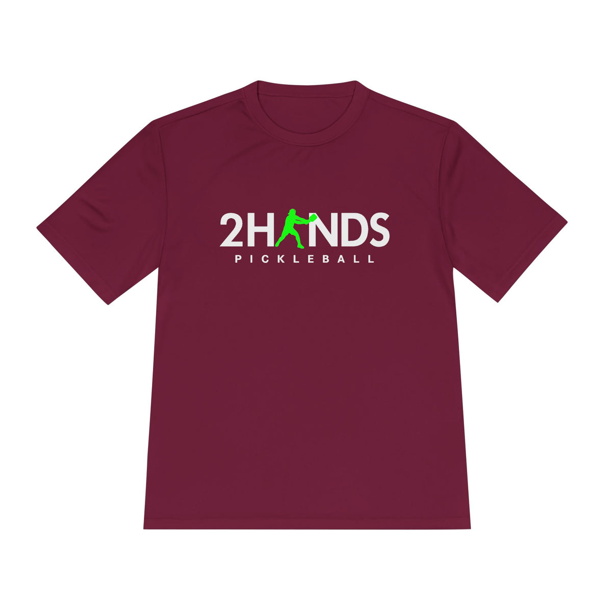 2Hands Pickleball Performance Tee, Red Color Options | Lightweight Moisture-Wicking Pickleball Shirt