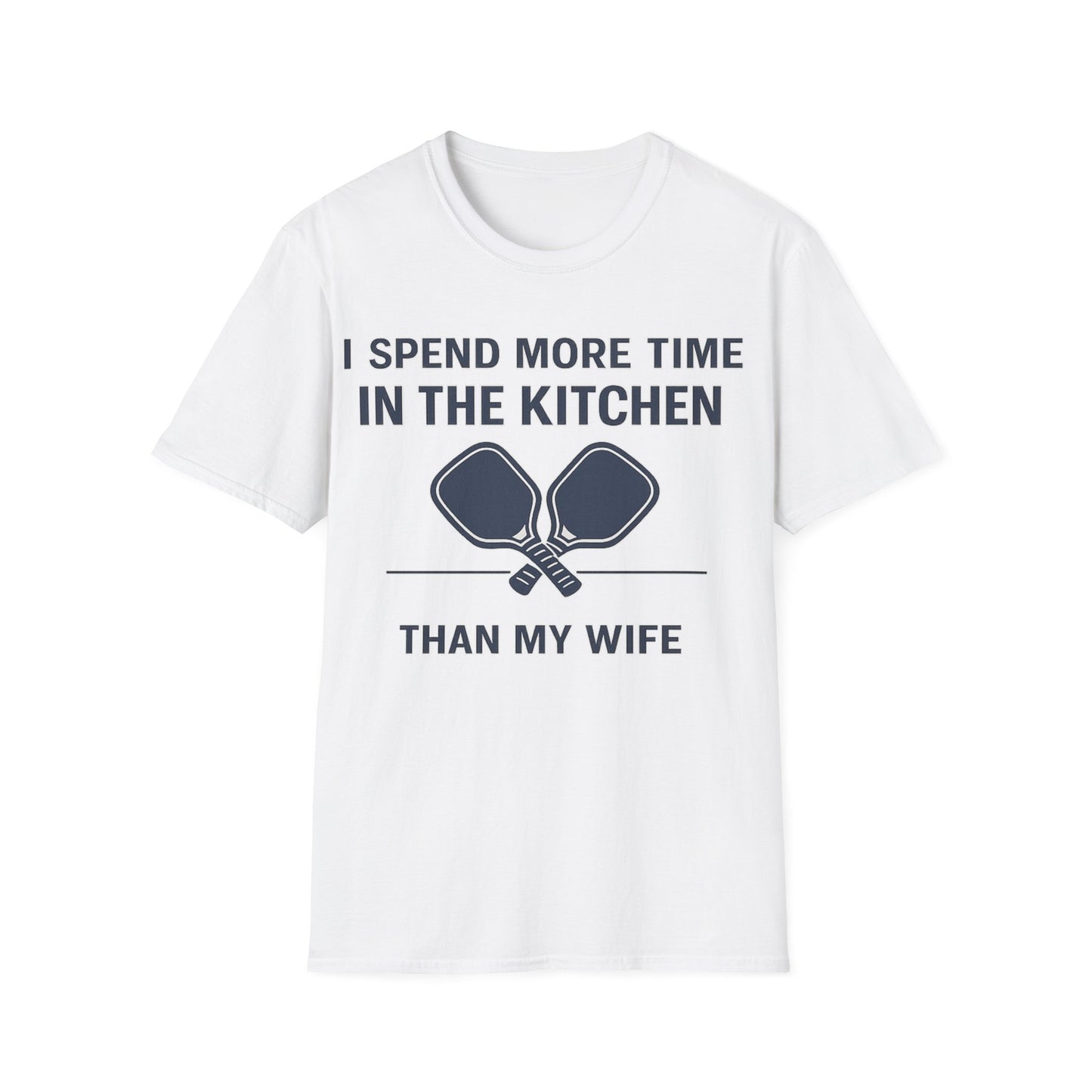 Funny Pickleball Dad Shirt – I Spend More Time In The Kitchen Than My Wife – Pickleball Father’s Day Gift for Dad, Husband, Pickleball Player Tee
