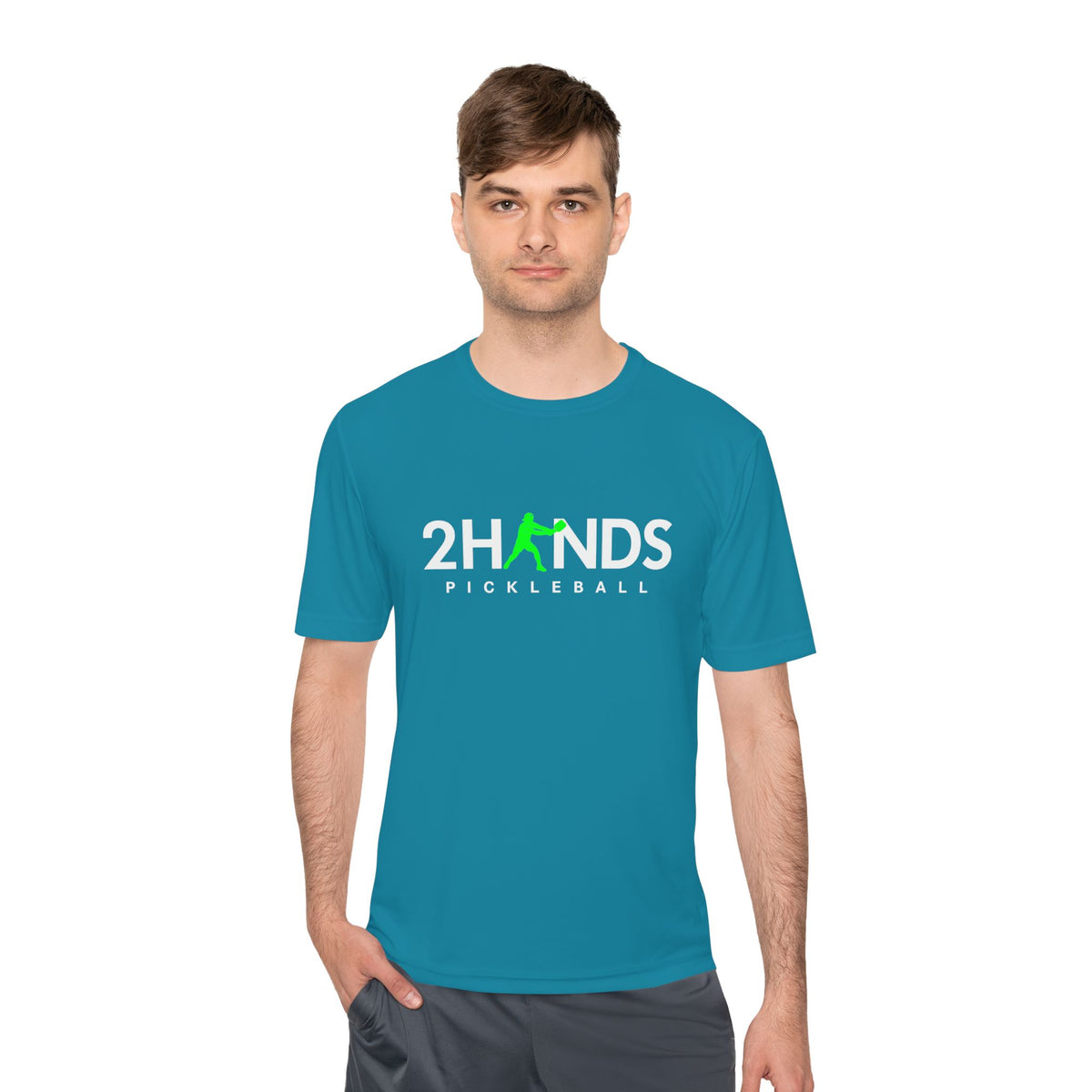 2Hands Pickleball Performance Tee, Red Color Options | Lightweight Moisture-Wicking Pickleball Shirt