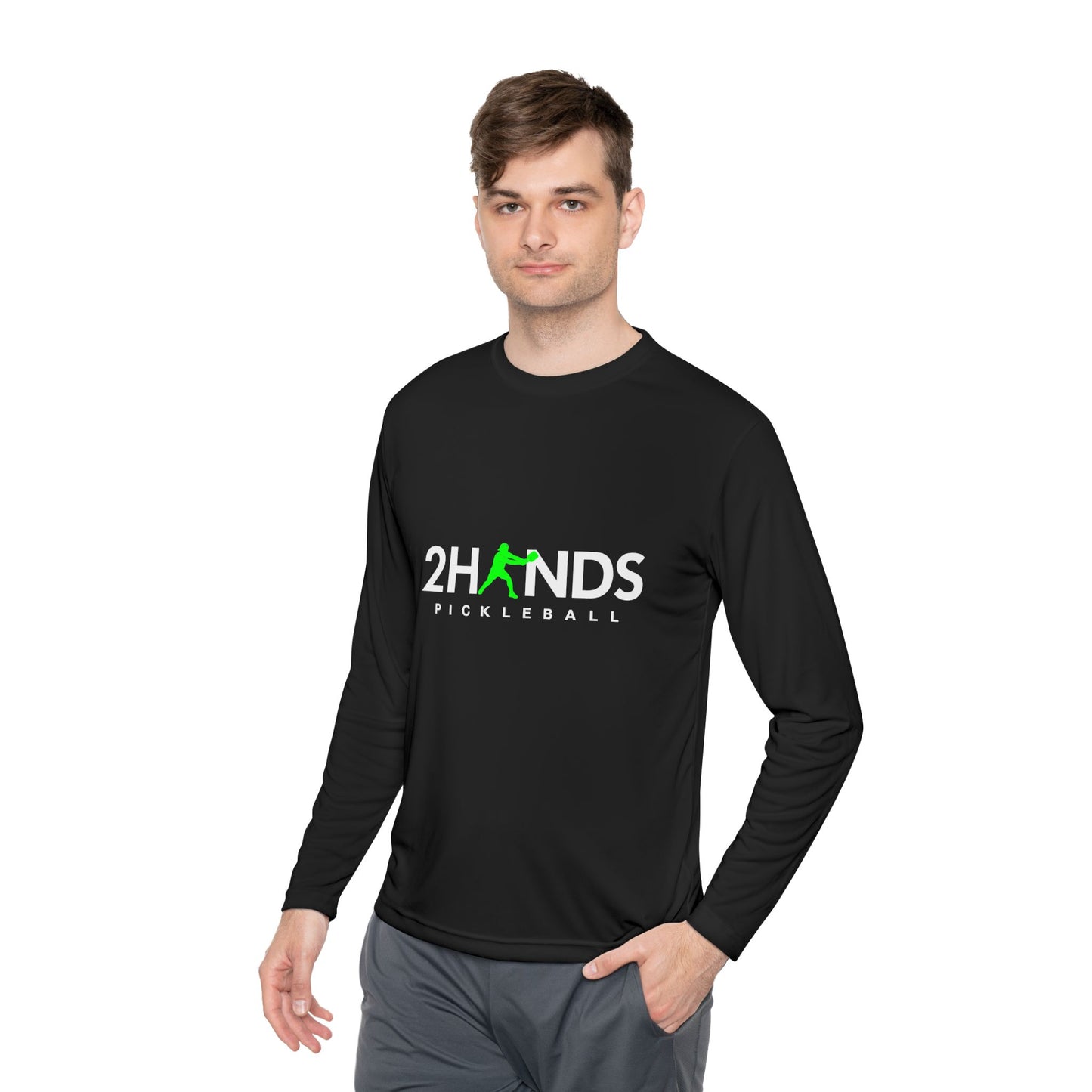 2Hands Pickleball Long Sleeve Performance Tee | Lightweight Moisture-Wicking Pickleball Long Sleeve Shirt for Men & Women