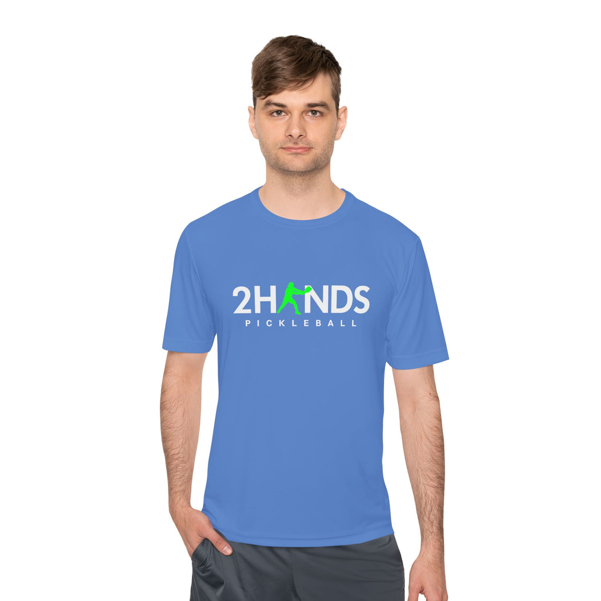 2Hands Pickleball Performance Tee, Red Color Options | Lightweight Moisture-Wicking Pickleball Shirt