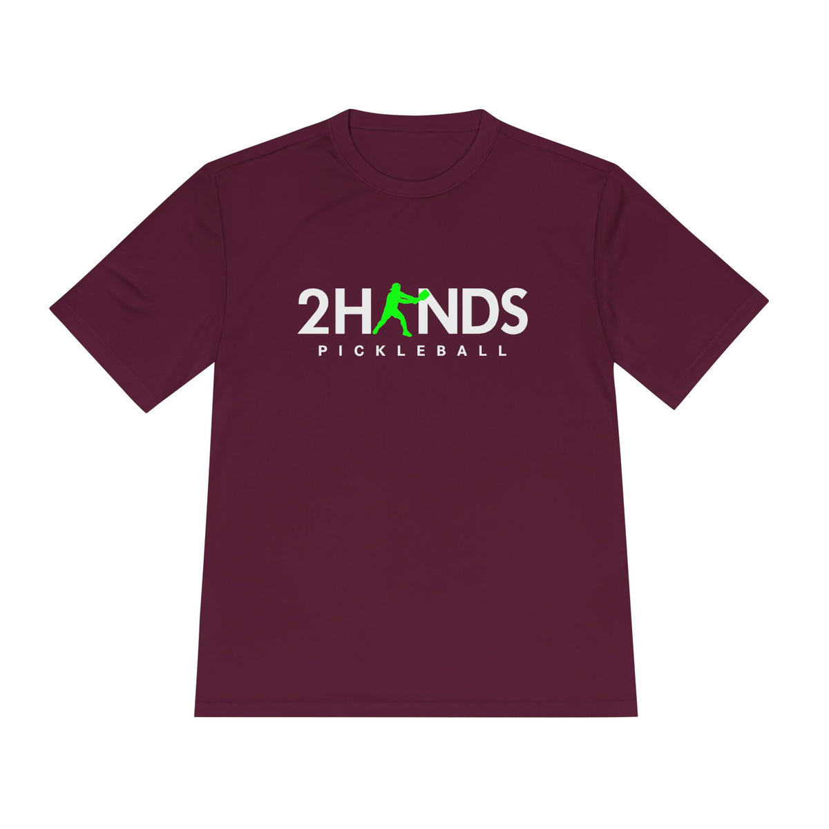 2Hands Pickleball Performance Tee, Red Color Options | Lightweight Moisture-Wicking Pickleball Shirt