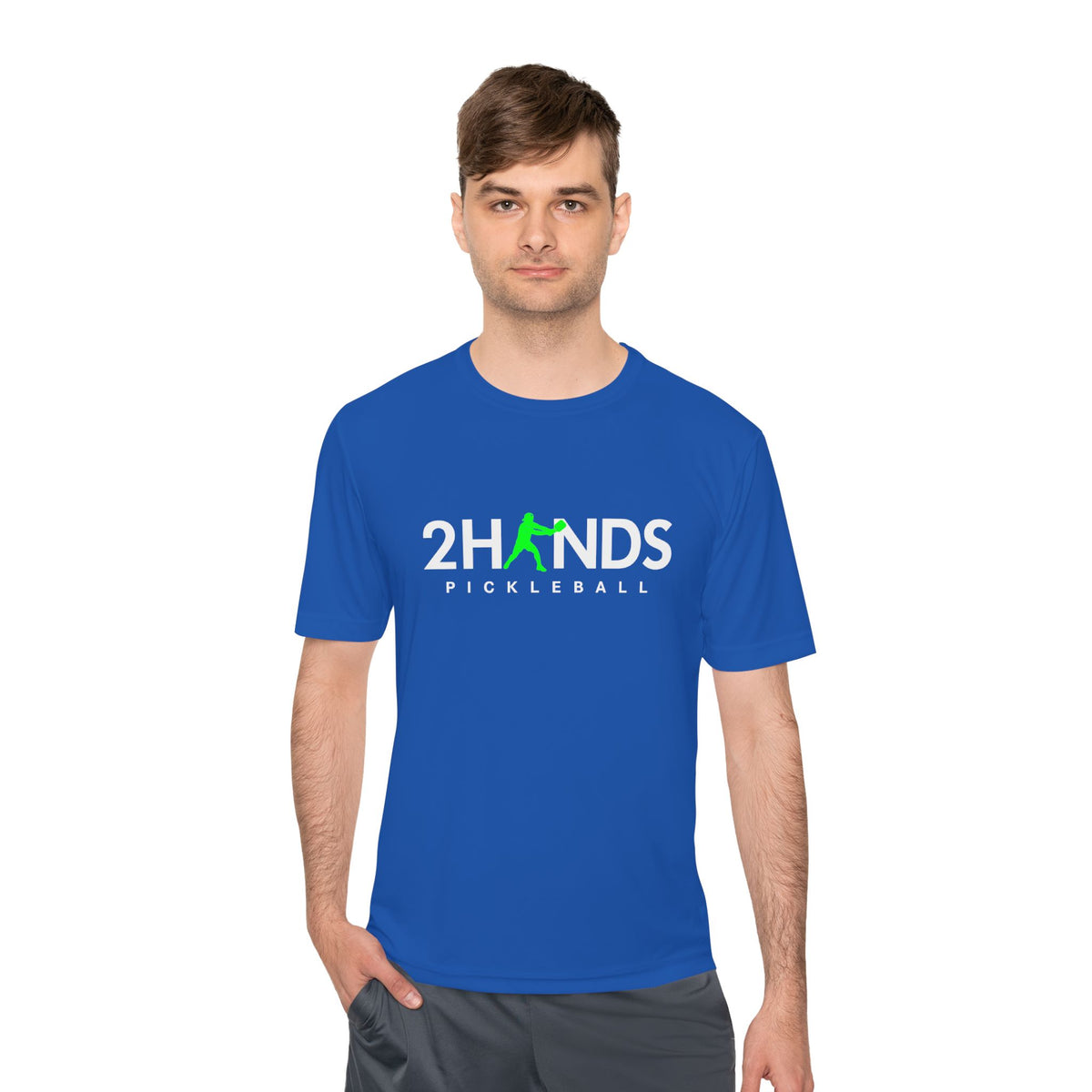 2Hands Pickleball Performance Tee, Red Color Options | Lightweight Moisture-Wicking Pickleball Shirt
