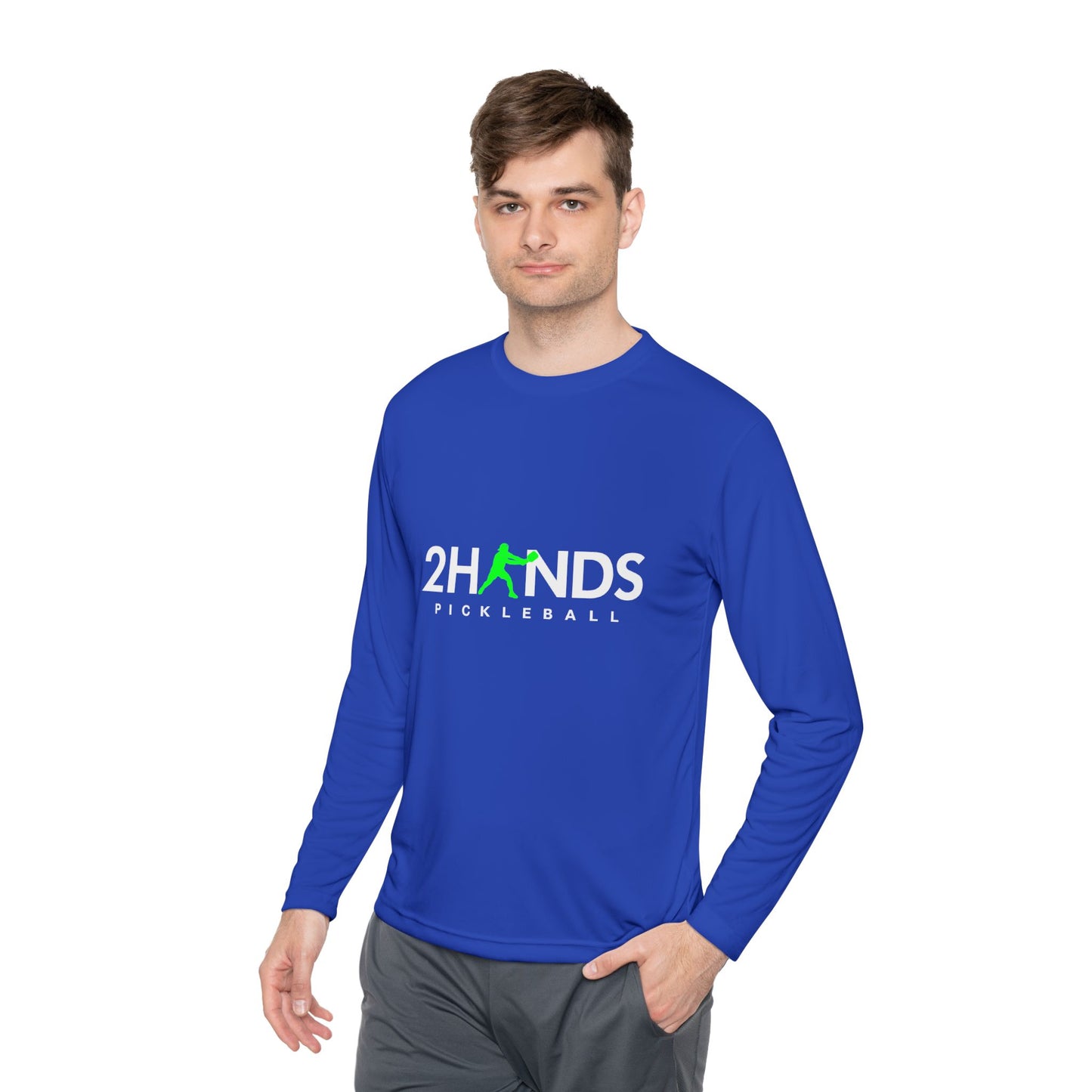 2Hands Pickleball Long Sleeve Performance Tee | Lightweight Moisture-Wicking Pickleball Long Sleeve Shirt for Men & Women